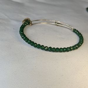 Alex and Ani Green Crystal Bracelet